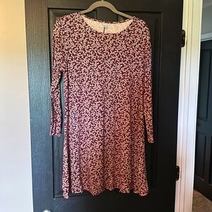 Old Navy long-sleeve midi swing dress